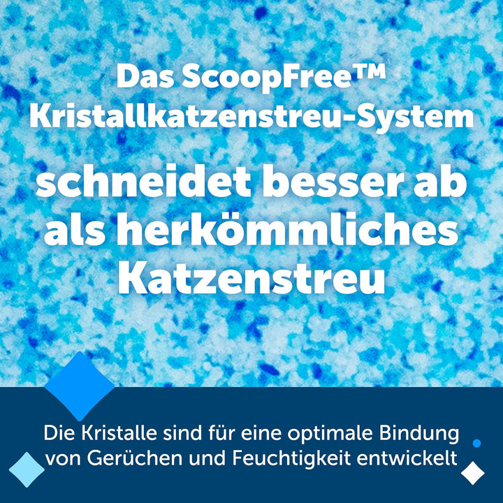 Petsafe Premium Silikat Katzenstreu Doppelpack Scoopfree, Beseitigt Gerüche und bindet Feuchtigkeit,