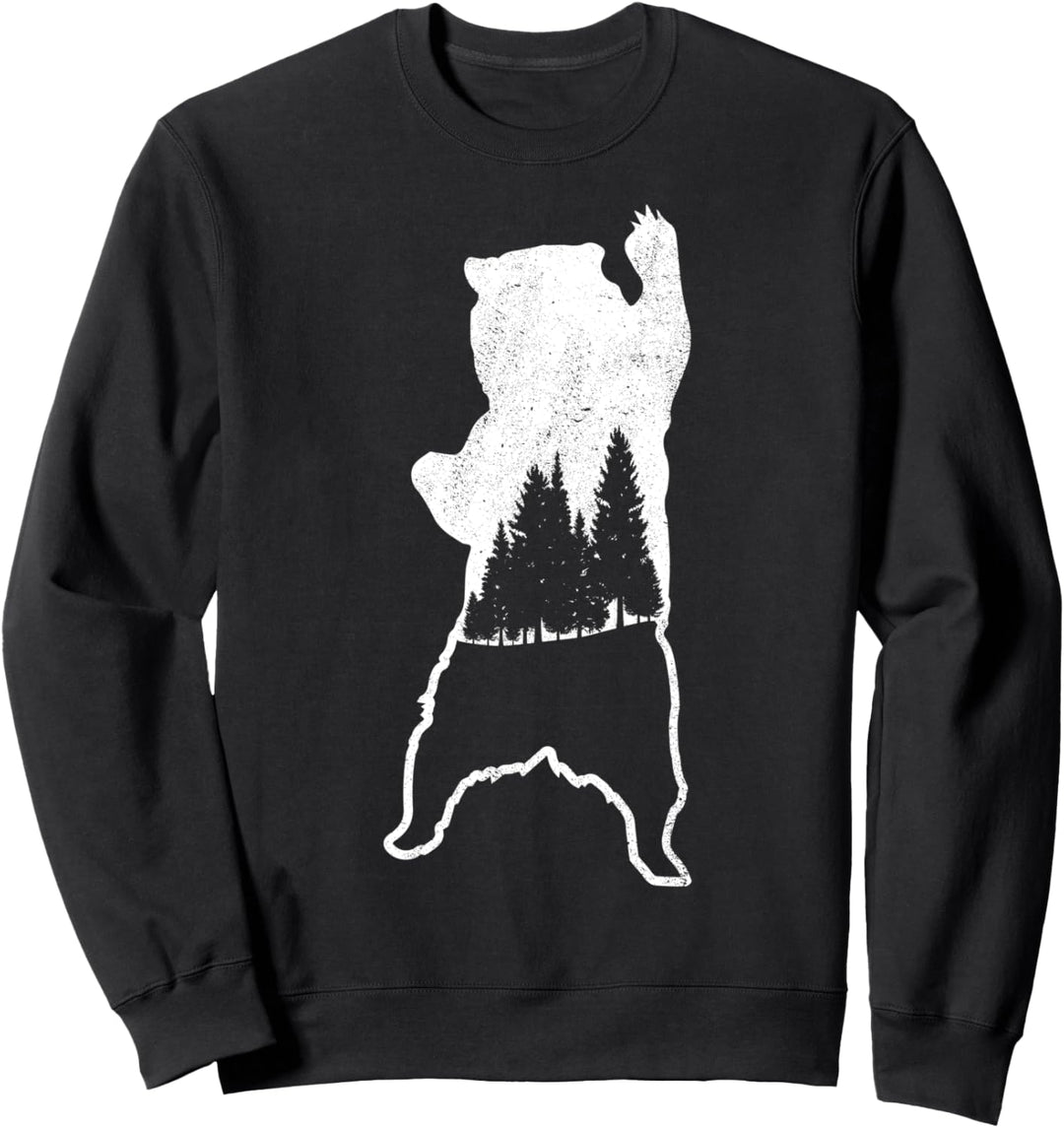 Camping Gifts For Camper Men Women Kids Waving Bear Lover Sweatshirt