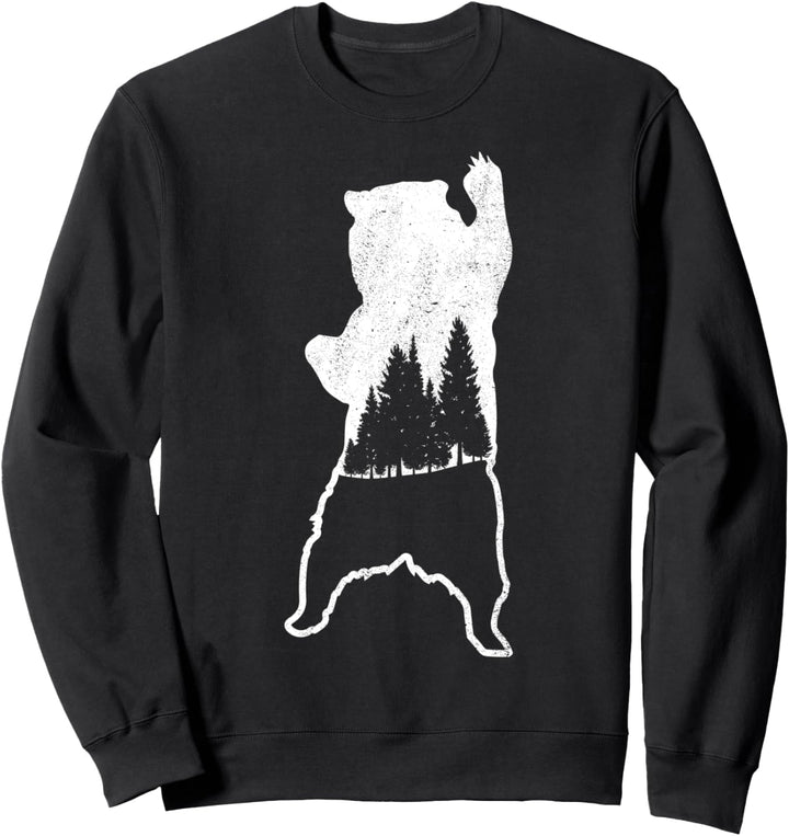 Camping Gifts For Camper Men Women Kids Waving Bear Lover Sweatshirt