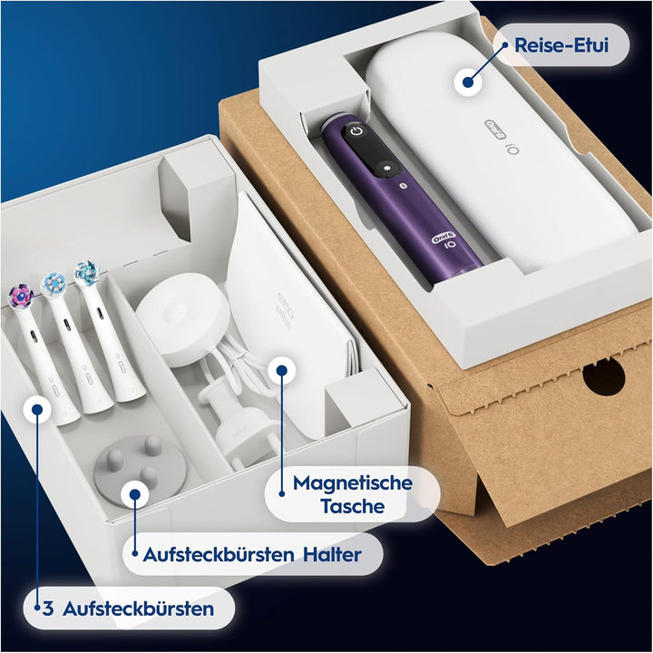 Oral-B iO Series 8 Plus Edition Elektrische Zahnbürste/Electric Toothbrush, PLUS 3 Aufsteckbürsten,