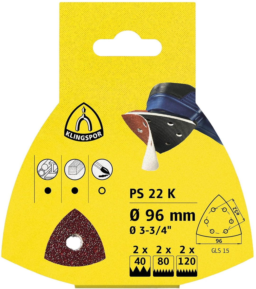 Klingpsor 20207 PS 22 K, Schleifpapier, selbsthaftend Discs⌀1, ⌀150 x Q 0, 150, 50, 50 Stück