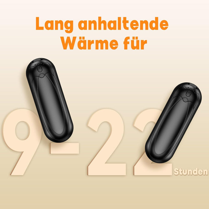 Handwärmer Wiederaufladbar 2er-Set, 7000mAh Elektrische Taschenwärmer mit 3 Heizstufen, Tragbare Mag