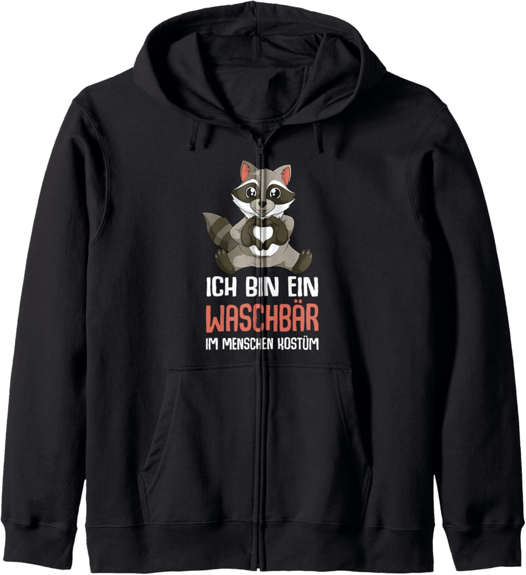 Waschbär Kostüm Kinder Mädchen Damen Kapuzenjacke