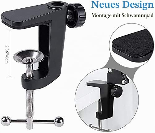 HAUEA einstellbare Mikrofonständer profesionelle Mikrofonhalter Mikrofonarm mit Spinne und Adapter f