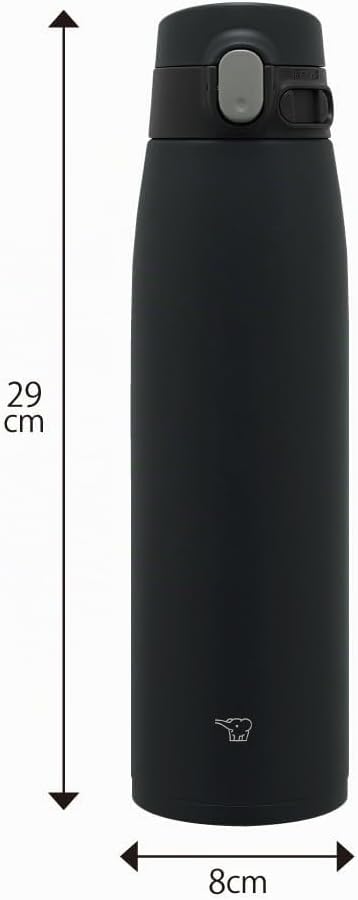 Zojirushi SM-VS95-BA Wasserflasche, One-Touch-Edelstahlbecher, nahtlos, 950 ml, Schwarz 32-Ounce Sch
