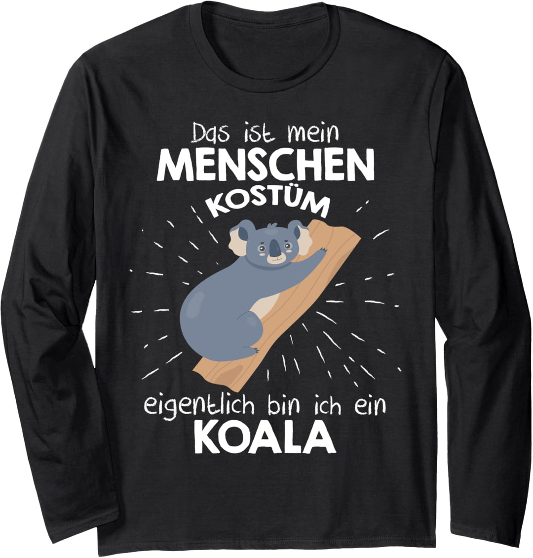 Mein Menschen Kostüm Bin ich ein Koala, Halloween Outfit Langarmshirt