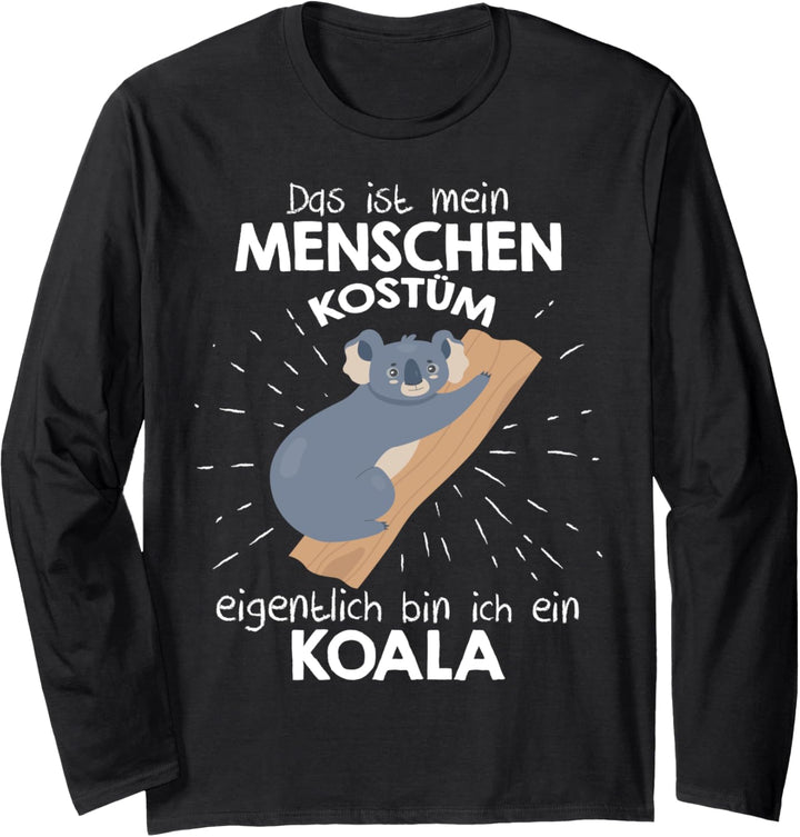 Mein Menschen Kostüm Bin ich ein Koala, Halloween Outfit Langarmshirt