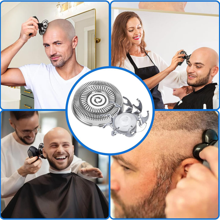 8 Stück Scherköpfe Kompatibel mit Skull Shaver Pitbull Elektrorasierer, Rasierer Ersatzköpfe Passend