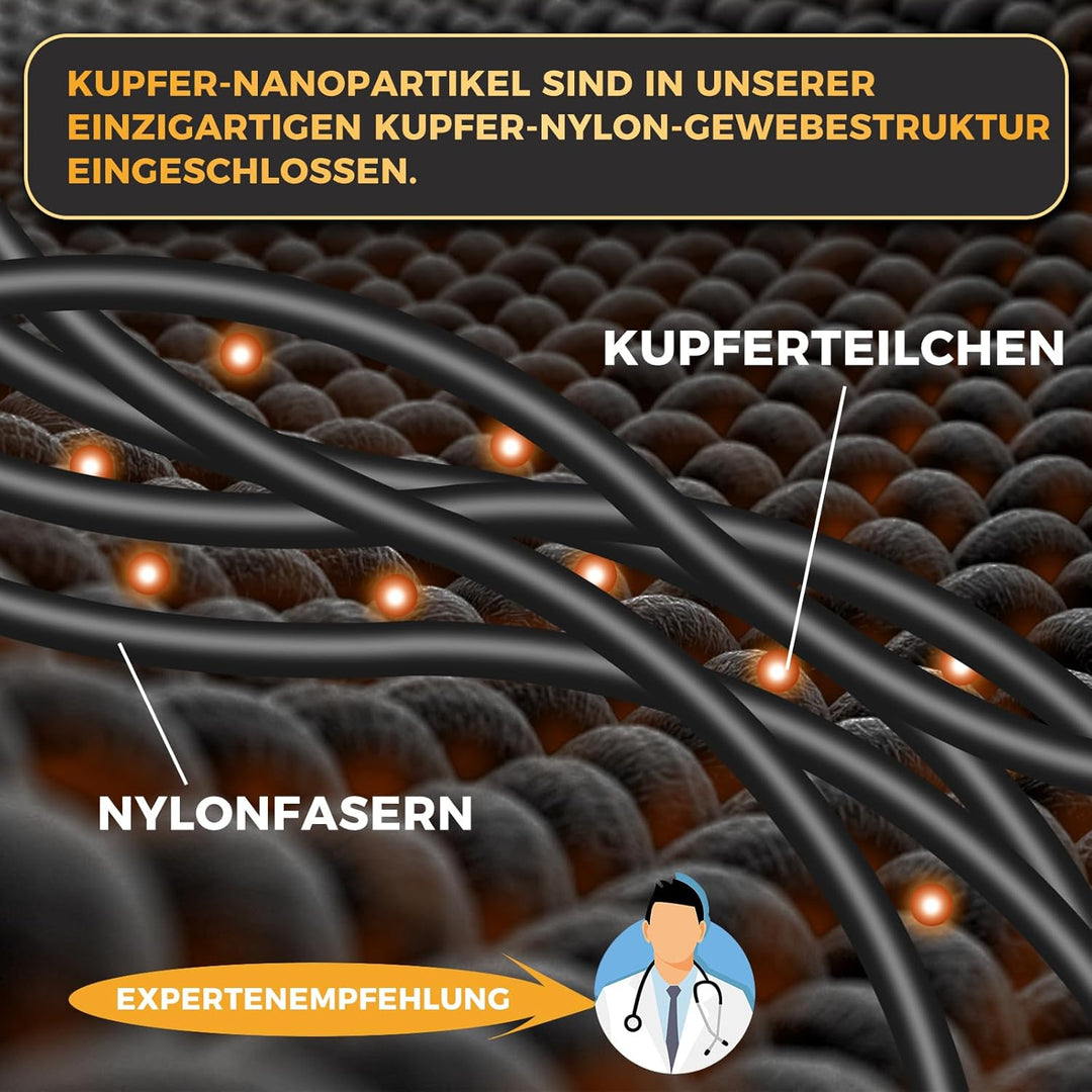 Donfri 2 Paare Kupfer Arthrose Handschuhe Fingerlose Arthritis Kompressionshandschuhe fr Wrme Hnde S