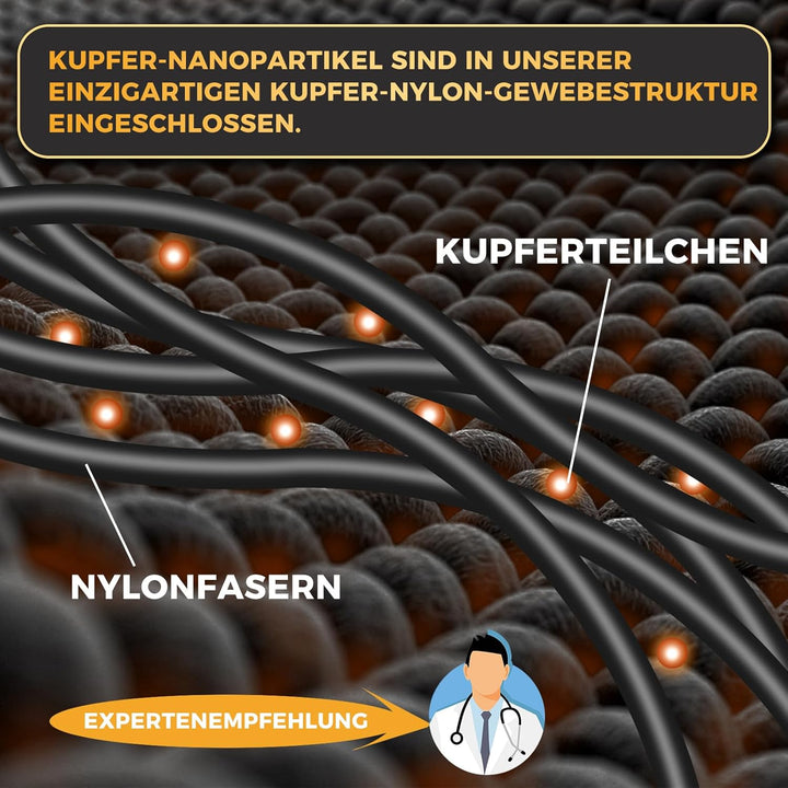 Donfri 2 Paare Kupfer Arthrose Handschuhe Fingerlose Arthritis Kompressionshandschuhe fr Wrme Hnde S