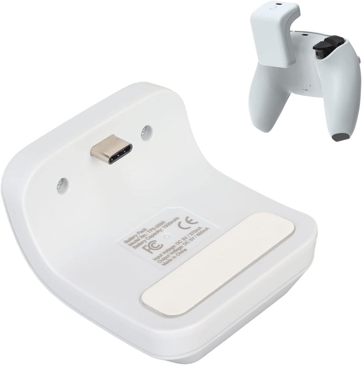 Wiederaufladbarer PS5 Controller Akku, Externer 1500 mAh Schnellladeakku mit LED Anzeige und USB C L