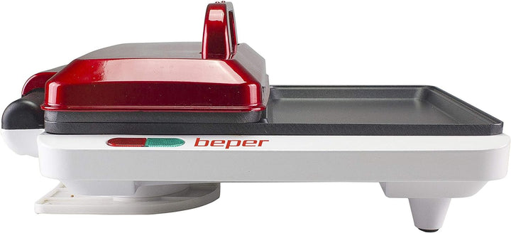 BEPER P101CUD500 4 in 1, Multifunktionsplatte aus Antihaft-Material, rot