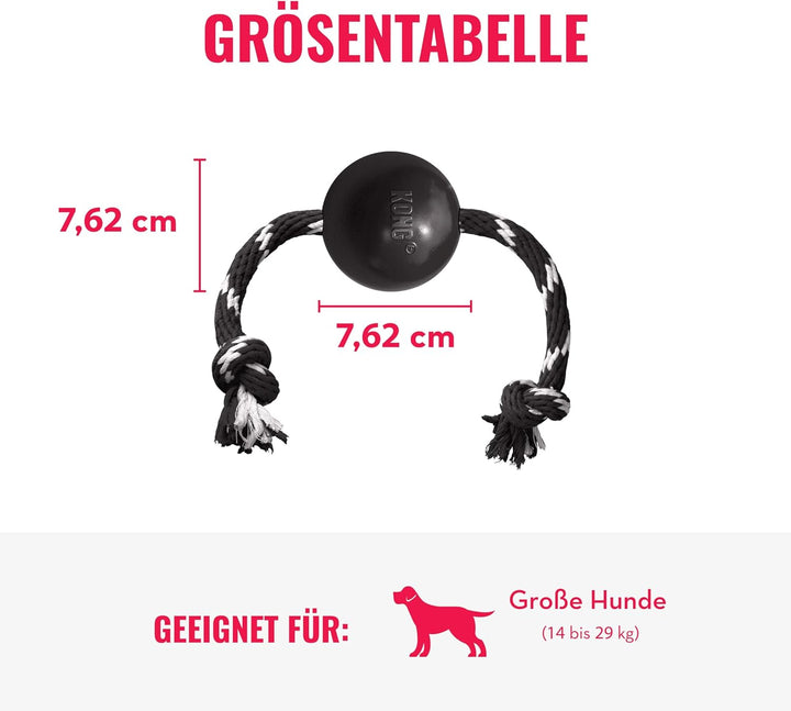 KONG Extreme Ball mit Seil Large 1 Stück (1er Pack), 1 Stück (1er Pack)