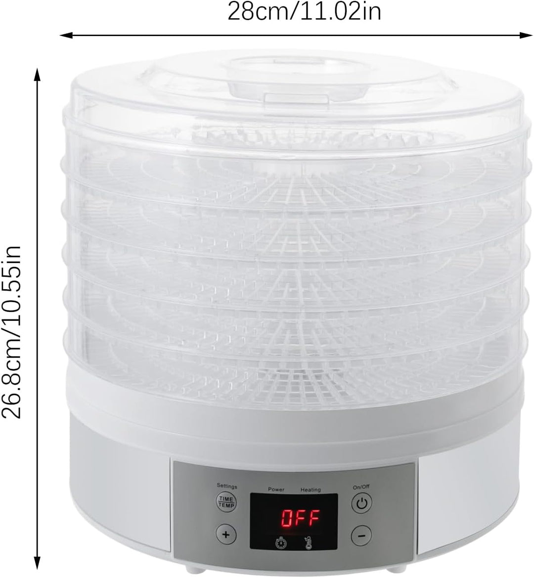 HarBin-Star Dürrautomaten, Food Dehydrator mit 5 stapelbaren und herausnehmbaren Tabletts, Einstellb