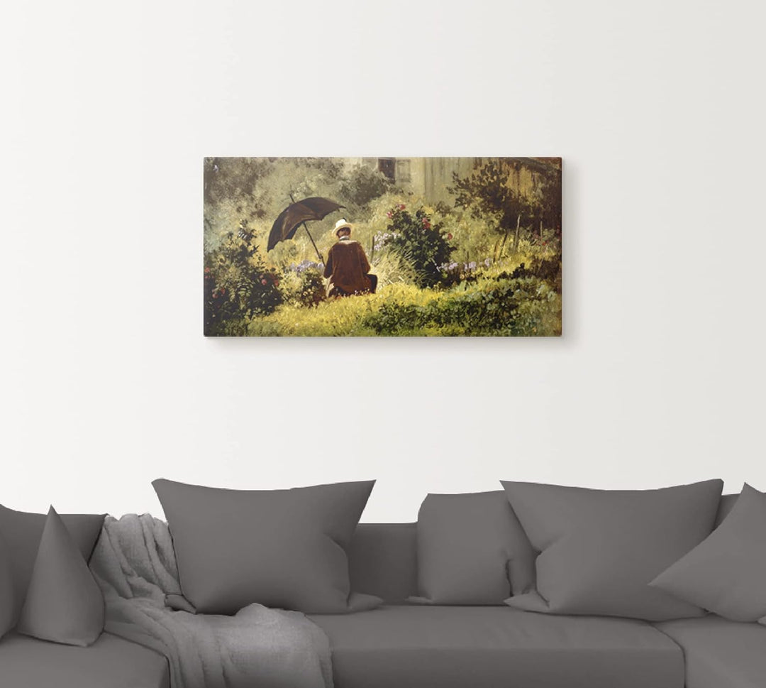 ARTland Leinwandbilder Wandbild Bild auf Leinwand 60x30 cm Wanddeko Natur Pflanzen Gräser Sträucher
