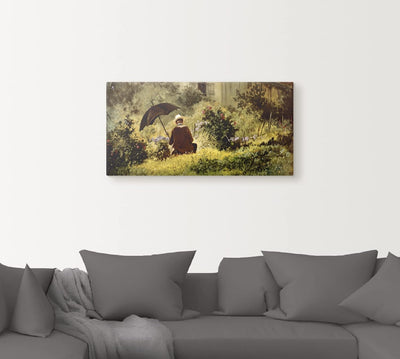 ARTland Leinwandbilder Wandbild Bild auf Leinwand 150x75 cm Wanddeko Natur Pflanzen Gräser Sträucher