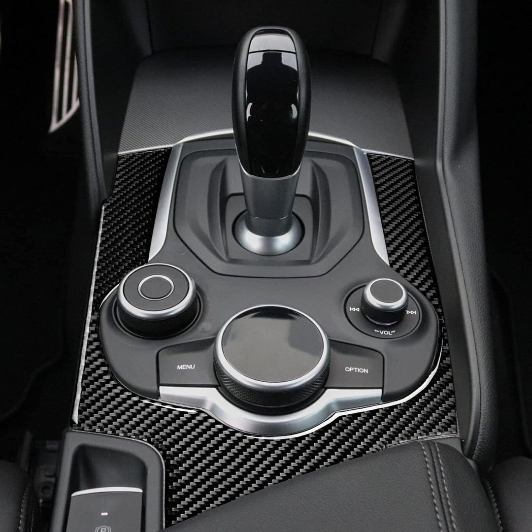 2PCS Schalterhebel Aufkleber Kohlefaser Kompatibel mit Alfa Romeo Giulia 2017 2018 2019 Zubehör - St
