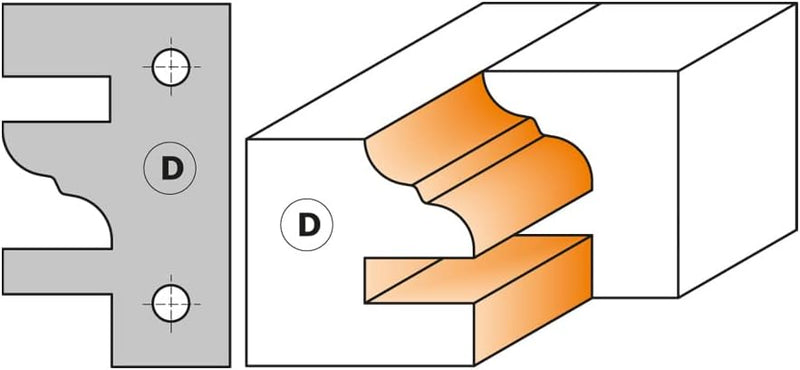 CMT 692.121.50 – Cabezal Sin contracuch. D = 120 x 40 x 50 (Ahorn)