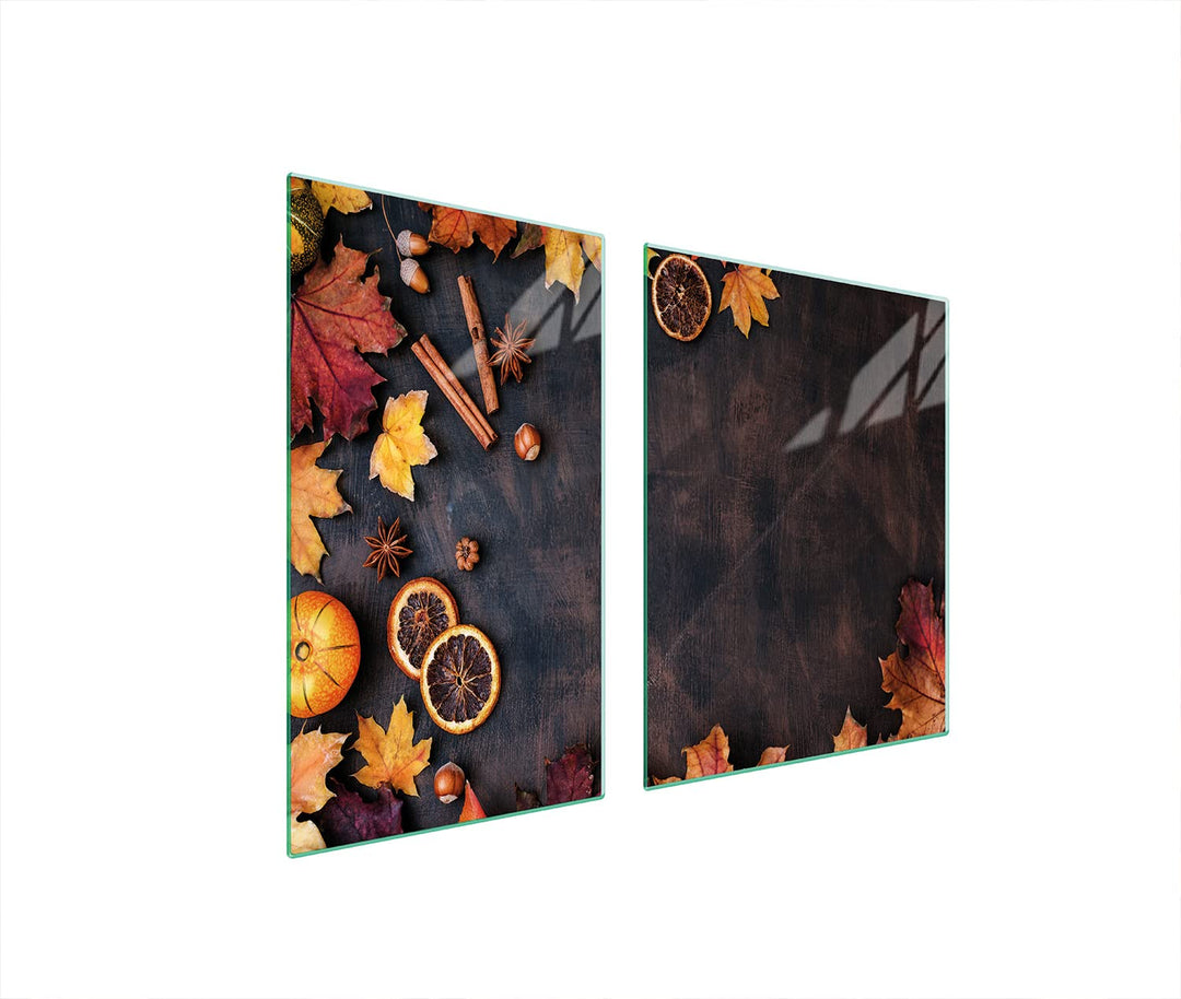 Herdabdeckplatten tweiteilig 100x52 cm Ceranfeld Abdeckung Glas Spritzschutz Abdeckplatte Glasplatte