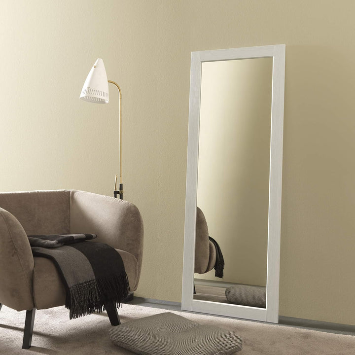 ARHome Bodenspiegel, 160 x 60 cm, Esche Weiss, Wandspiegel, Made in Italy Eschenweiss 160L x 60B cm,