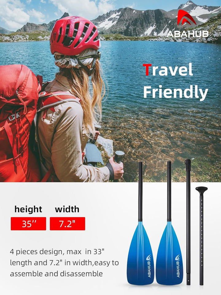 Abahub 2 in 1 Sup Kajak Paddel Aluminium Einstellbares Stand Up Paddle für Paddleboard, Aluminiumleg