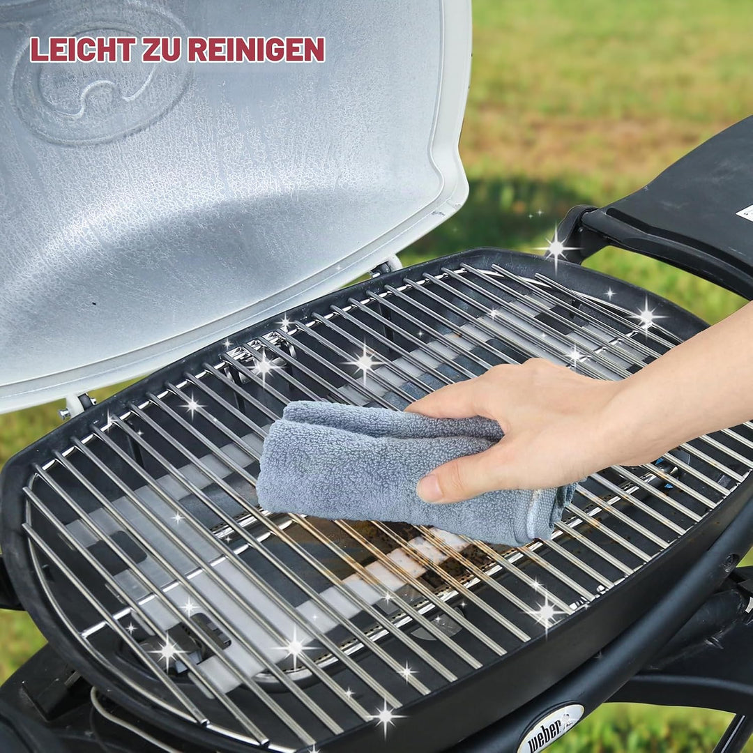7645 Cooking Grate for Weber Q200 Q220 Q260 Q2000 Q2200 Q2400 Gas Grills, 54.6 x 38.8 cm Stainless S