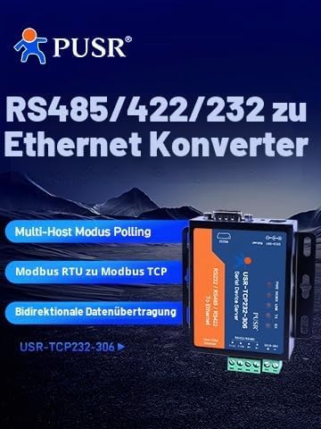 PUSR TCP232-306 RS232 RS485 RS422 zu Ethernet TCP IP Modbus Gateway Seriell Gerät Server Seriell zu