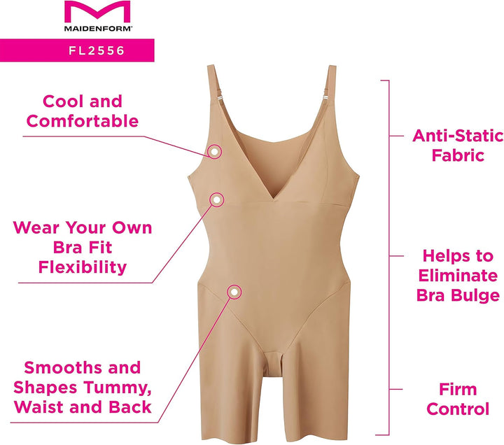 Maidenform Damen Miederkleid TAKE INCHES OFF S Schwarz, S Schwarz