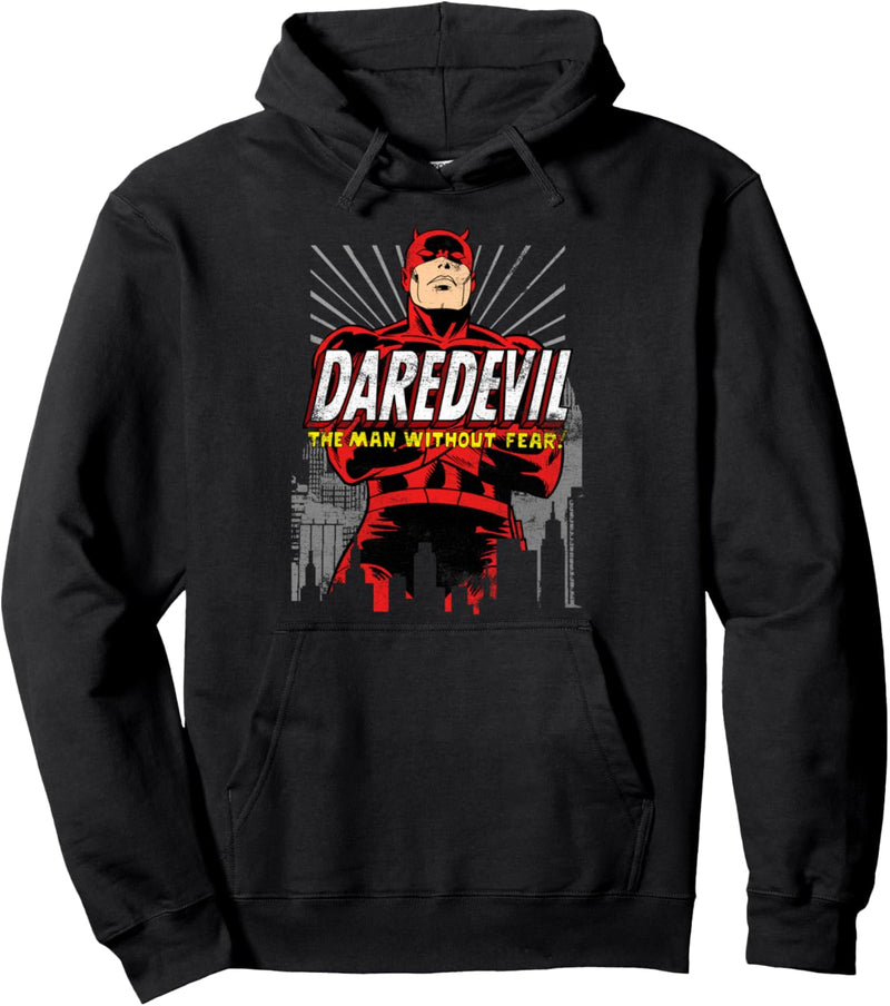 Marvel Daredevil The Man Without Fear! Retro Pullover Hoodie