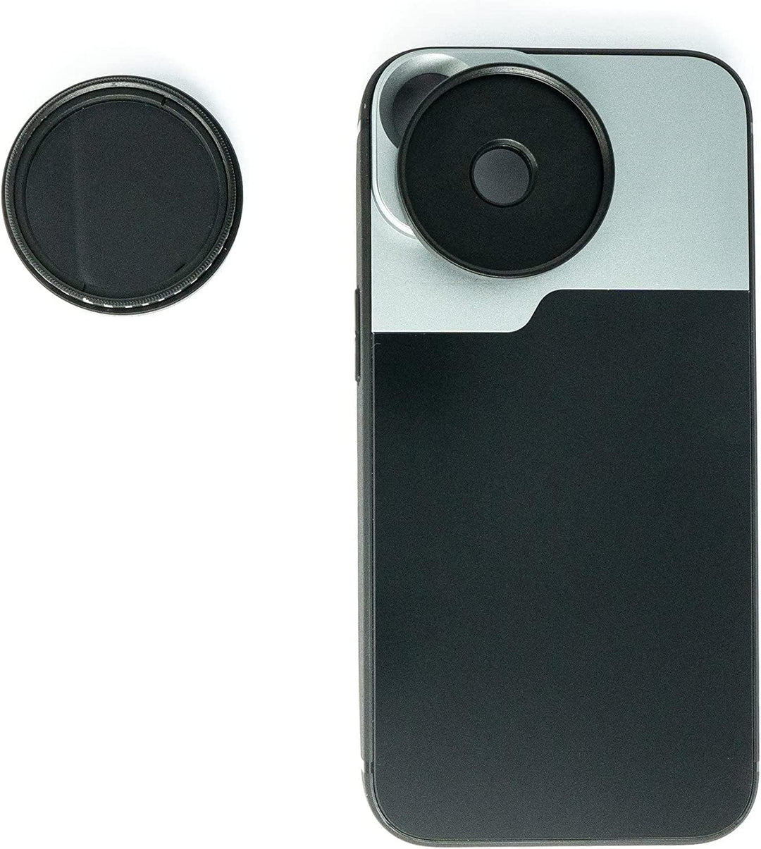 SYSTEM-S ND Vario Filter 37 mm 2 bis 4000 Neutraldichte mit Hülle für iPhone 14 Plus