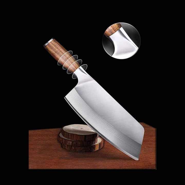 Küchenmesser, 8 Zoll Fleisch Cleaver Ultra Sharp, High Carbon Edelstahl Metzgermesser mit Holzgriff,