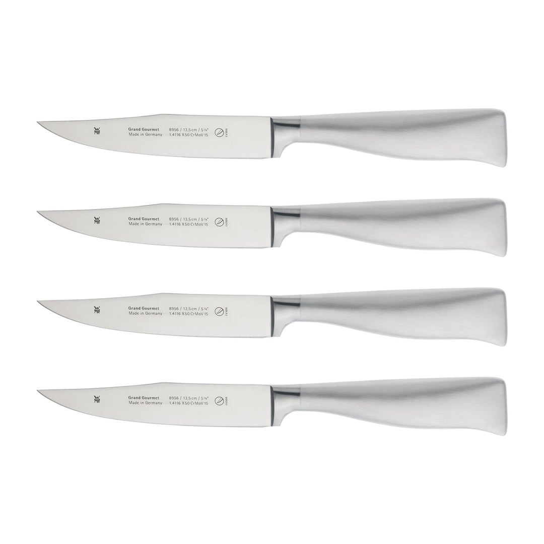 WMF Grand Gourmet Steakmesser Set 4teilig, Made in Germany, 4 Messer geschmiedet, Performance Cut, S