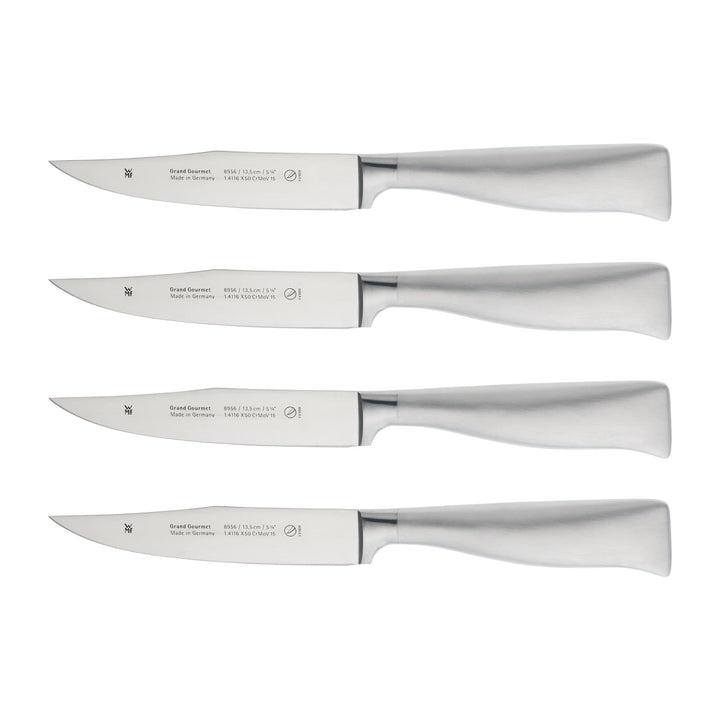 WMF Grand Gourmet Steakmesser Set 4teilig, Made in Germany, 4 Messer geschmiedet, Performance Cut, S