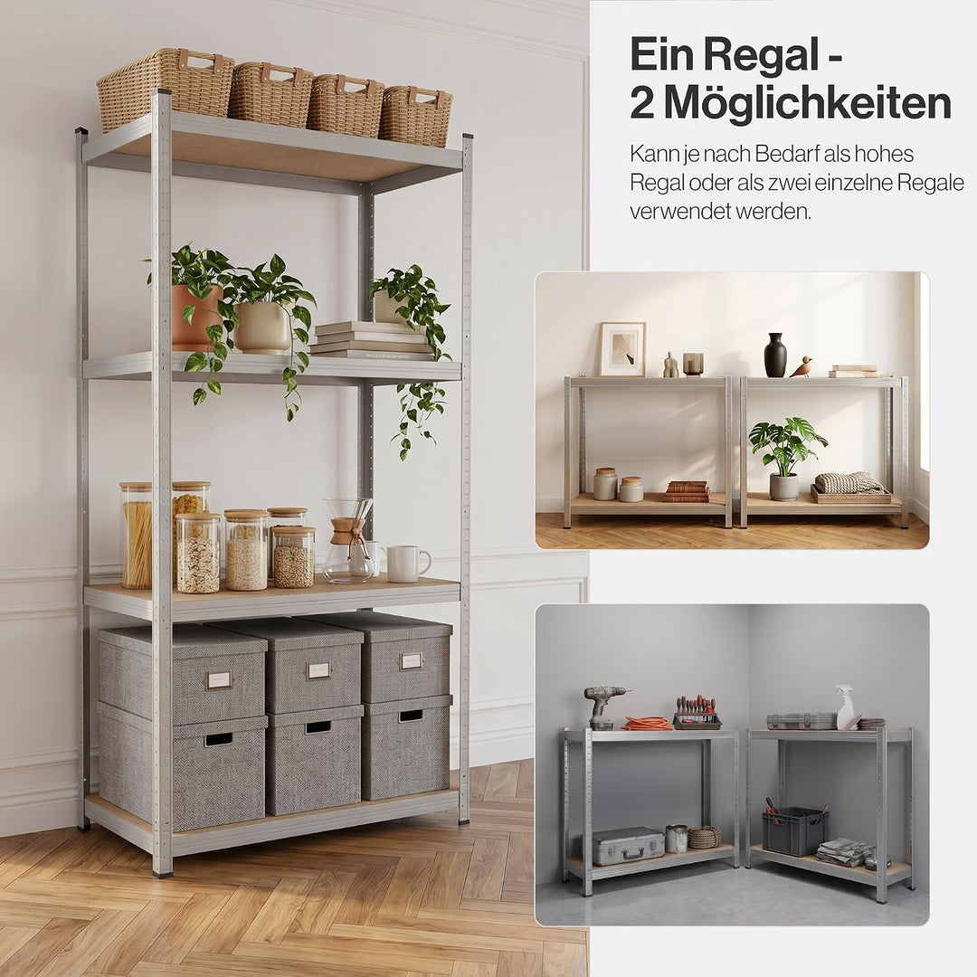 Panorama24 Lagerregal verzinkt belastbar bis 320kg - Masse: 160 x 80 x 40 cm, Regal Kellerregal Stec