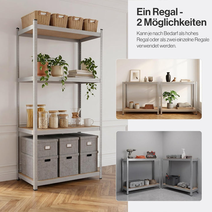 Panorama24 Lagerregal verzinkt belastbar bis 320kg - Masse: 160 x 80 x 40 cm, Regal Kellerregal Stec