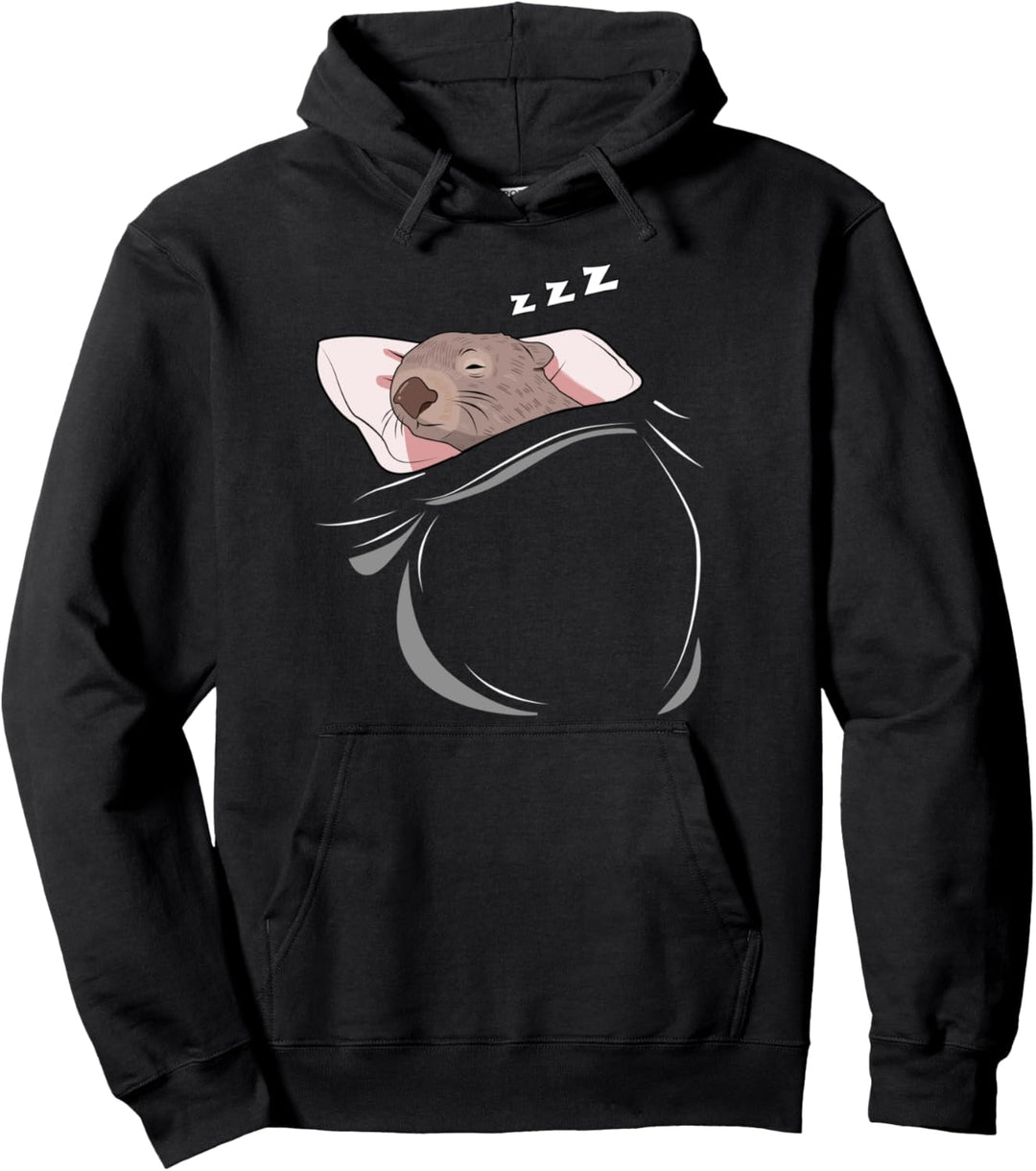 Wombat schläft Schlummer Schlafanzug Oberteil Wombat Pullover Hoodie
