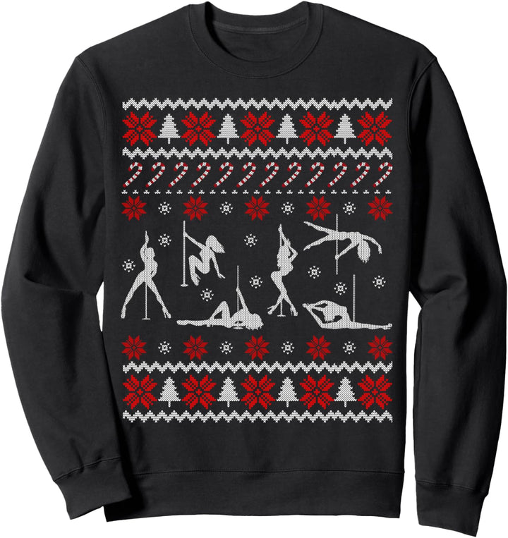 Funny Pole Dance Ugly Christmas Sweater Dancing Xmas Gift Sweatshirt