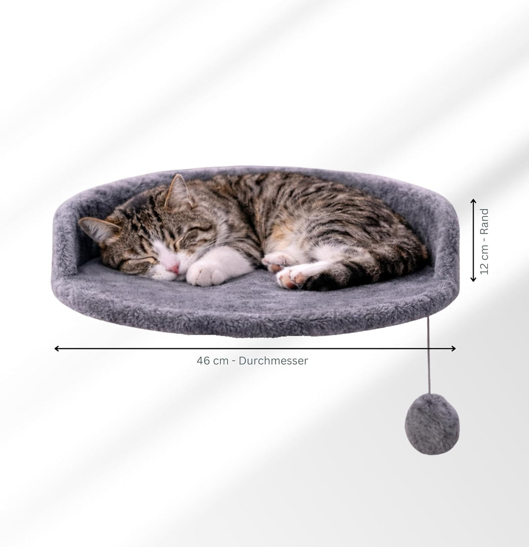 nanook Kratzbaum Liegeplatz Top für kräftige Katzen - Grösse XXL - 46 cm Ø - hellrau hellgrau, hellg
