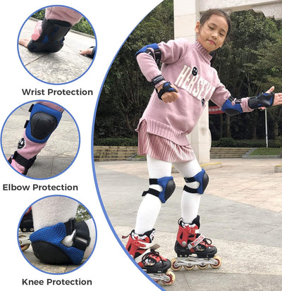 Knieschoner Kinder Schoner Inliner Protektoren: [6er Set] Schützer Inline Skates Kinder Knieschützer