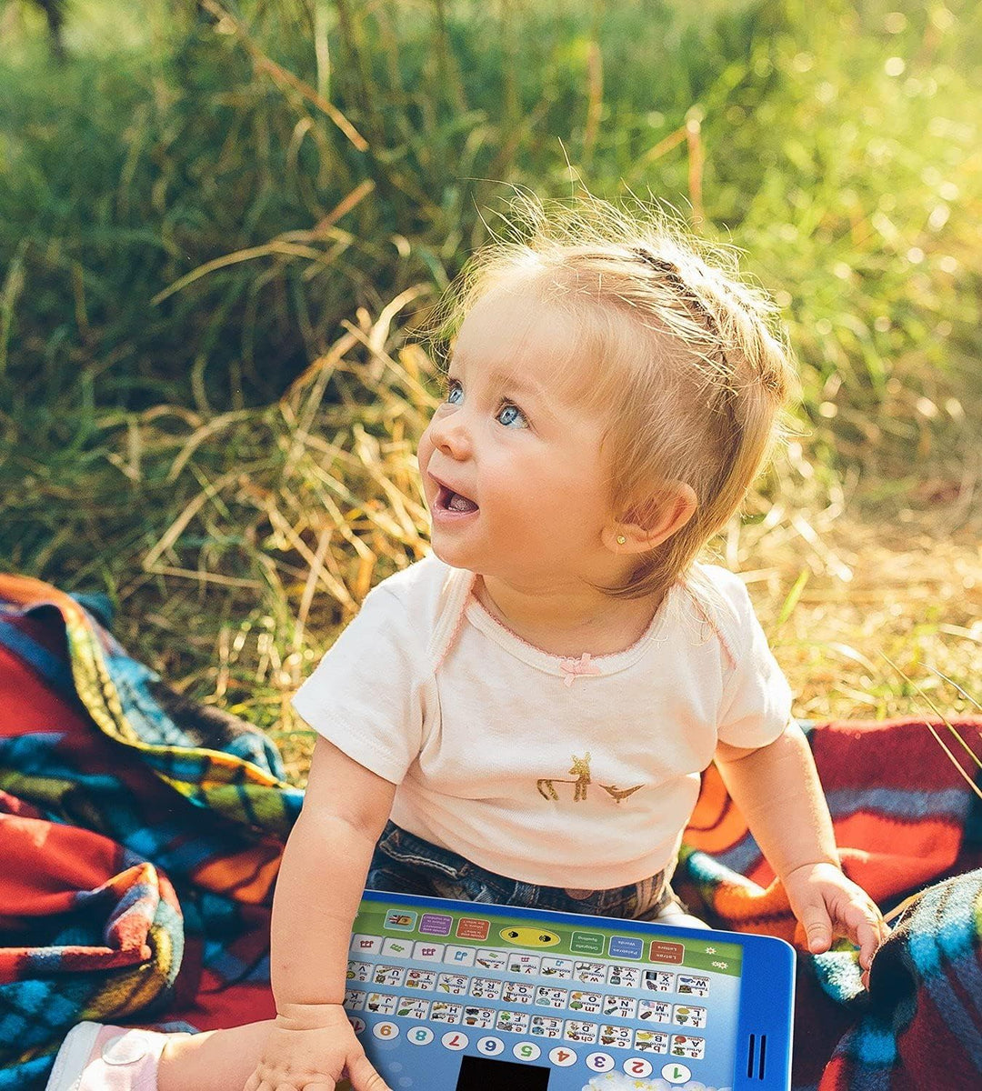 Spanisch-Englisch Lernen zweisprachiges Tablet-Lernspielzeug mit LED-Bildschirmanzeige. Lernen Sie S