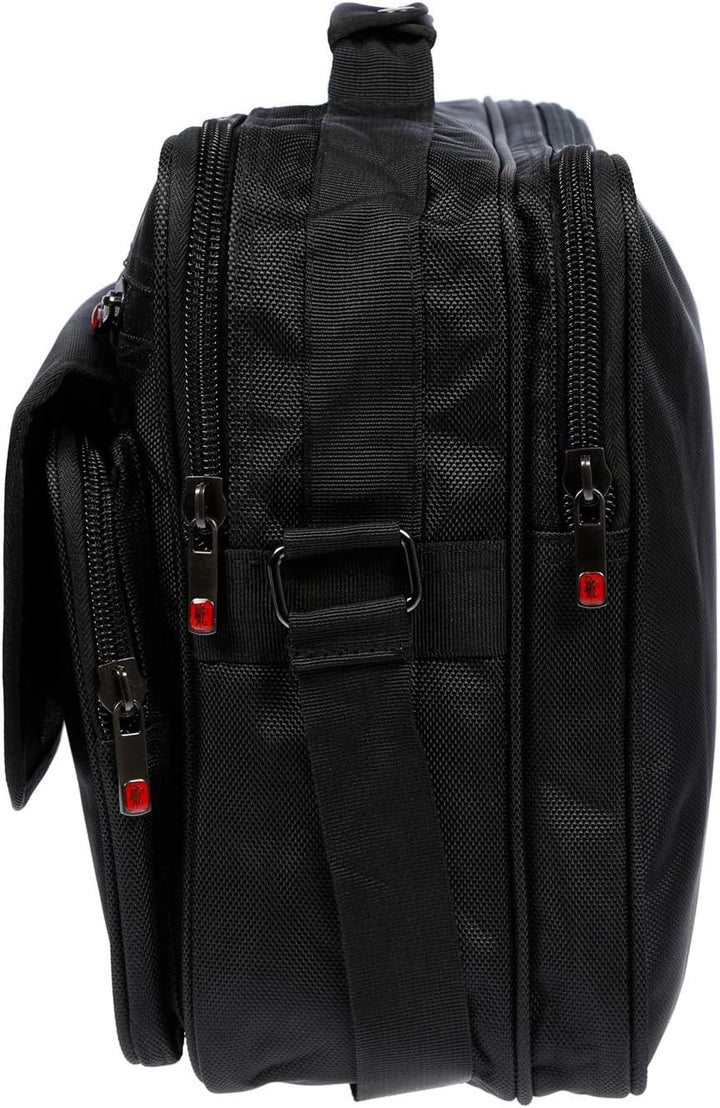 Christian Wippermann XXL Umhängetasche Flugbegleiter Herren Tasche Messenger Arbeitstasche DIN