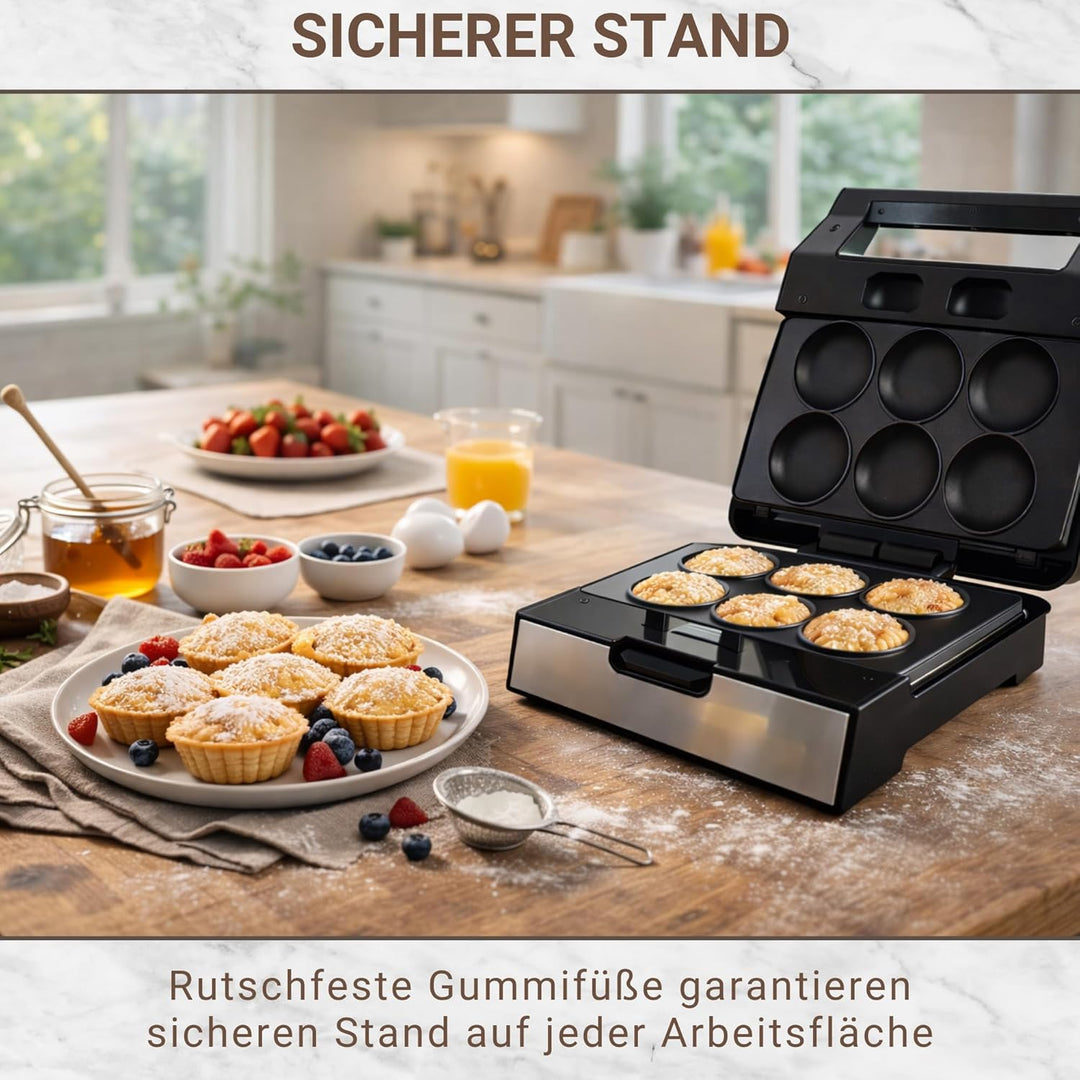 Syntrox Germany Maispudding Maker MM-1400W Corn Pie mit herausnehmbaren Backplatten