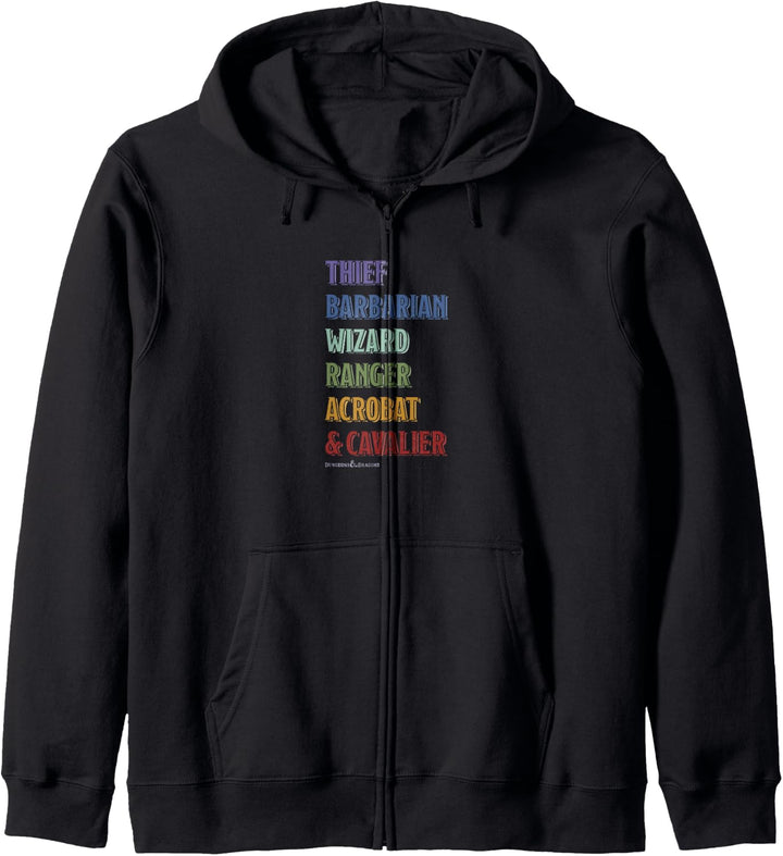 Dungeons &amp; Dragons Class Rainbow Text Stack Kapuzenjacke