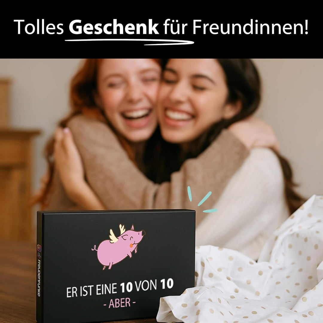 Er ist eine 10/10, aber Spiel – Kartenspiel mit 100 Karten zum Lachen & Diskutieren für unvergesslic
