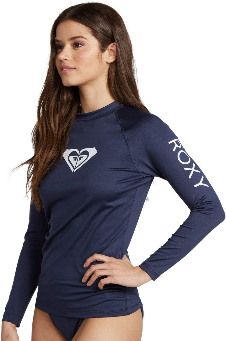 Roxy Damen Whole Hearted Ls Rx Rashguard (1er Pack) S Mood Indigo, S Mood Indigo