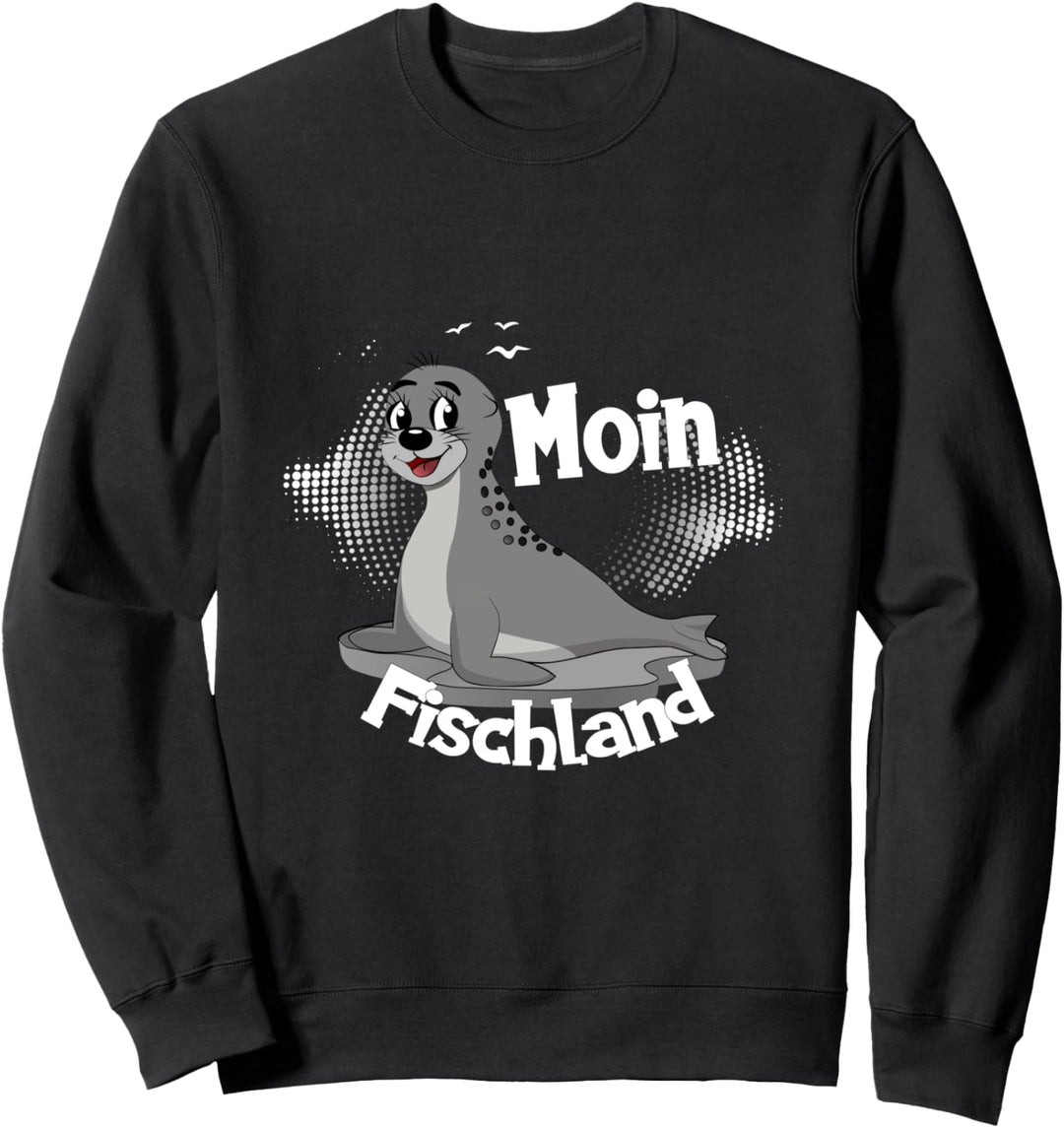 Fischland mit Seehund Ostsee Strandurlaub an Küste und Meer Sweatshirt