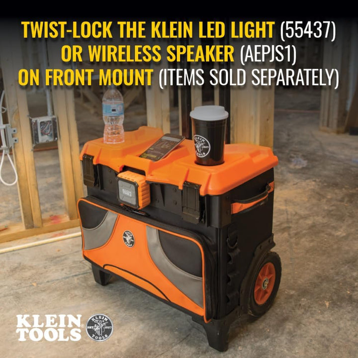 Klein Tools 55473RTB Rolling Tool Bag, Tradesman Pro Tool Master, 113,4 kg Traglast Hard-Top mit 20,
