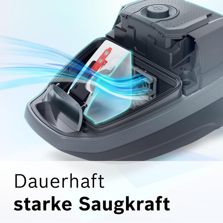Bosch Staubsauger mit Beutel Serie 8, für Allergiker, Hygiene-Filter, 10 J. Motorgarantie, Hartboden