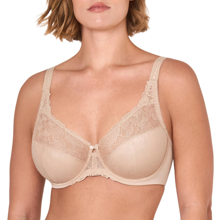 Delimira Damen Beauty Lace Nicht Gepolstert Minimizer Vollfigur Bügel-BH 105C Beige, 105C Beige