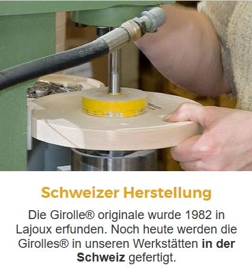 mini ORIGINAL LA GIROLLE AHORN-HOLZ kompakter KÄSEHOBEL FÜR TETE DE MOINE 1/2 Laib + CHOCOFLEUR SCHO